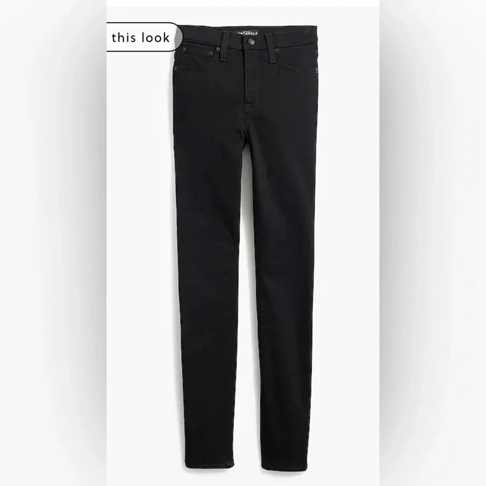 J Crew 9" mid-rise true black skinny jean in signature stretch 33 - Picture 1 of 10